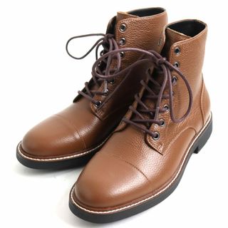 コーチ(COACH)の未使用品◆COACH コーチ LUG CAP TOE BOOT FG2989 レザー レースアップブーツ/ロングブーツ ブラウン 24.5cm メンズ 箱付き(ブーツ)