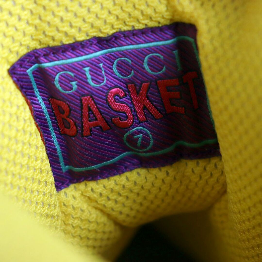 Gucci(グッチ)の未使用品◆GUCCI グッチ 661301 BASKET/バスケット ヴィンテージ加工 レザーハイカットスニーカー マルチカラー 7 伊製 箱・保存袋・紐付き メンズの靴/シューズ(スニーカー)の商品写真