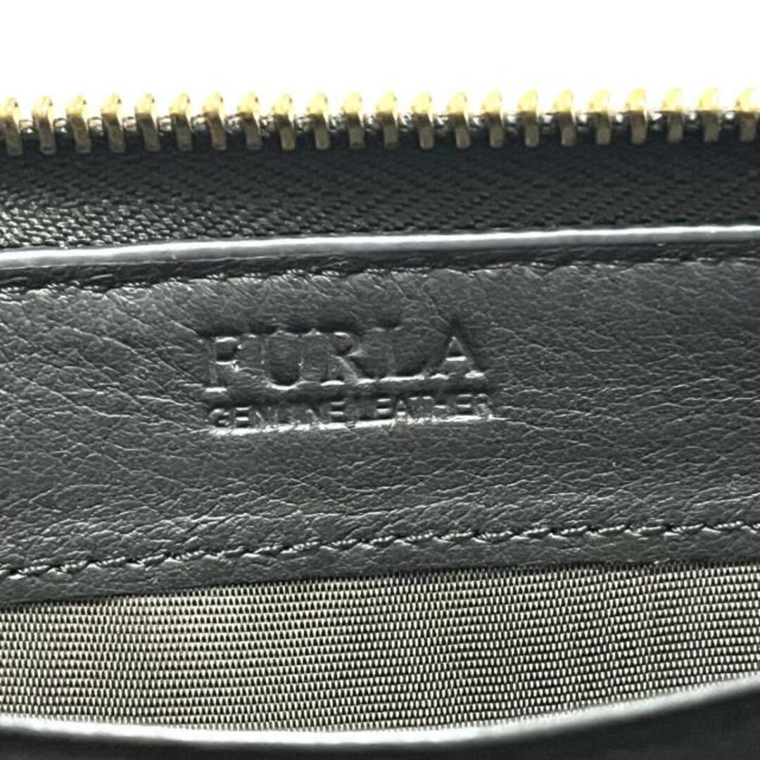 Furla(フルラ)のFURLA(フルラ) 長財布 - 868770 アイボリー×黒 パイソン柄/型押し加工/ラウンドファスナー レザー レディースのファッション小物(財布)の商品写真