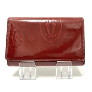 カルティエ(Cartier)のCartier(カルティエ) 2つ折り財布 ハッピーバースデー ボルドー エナメル（レザー）(財布)