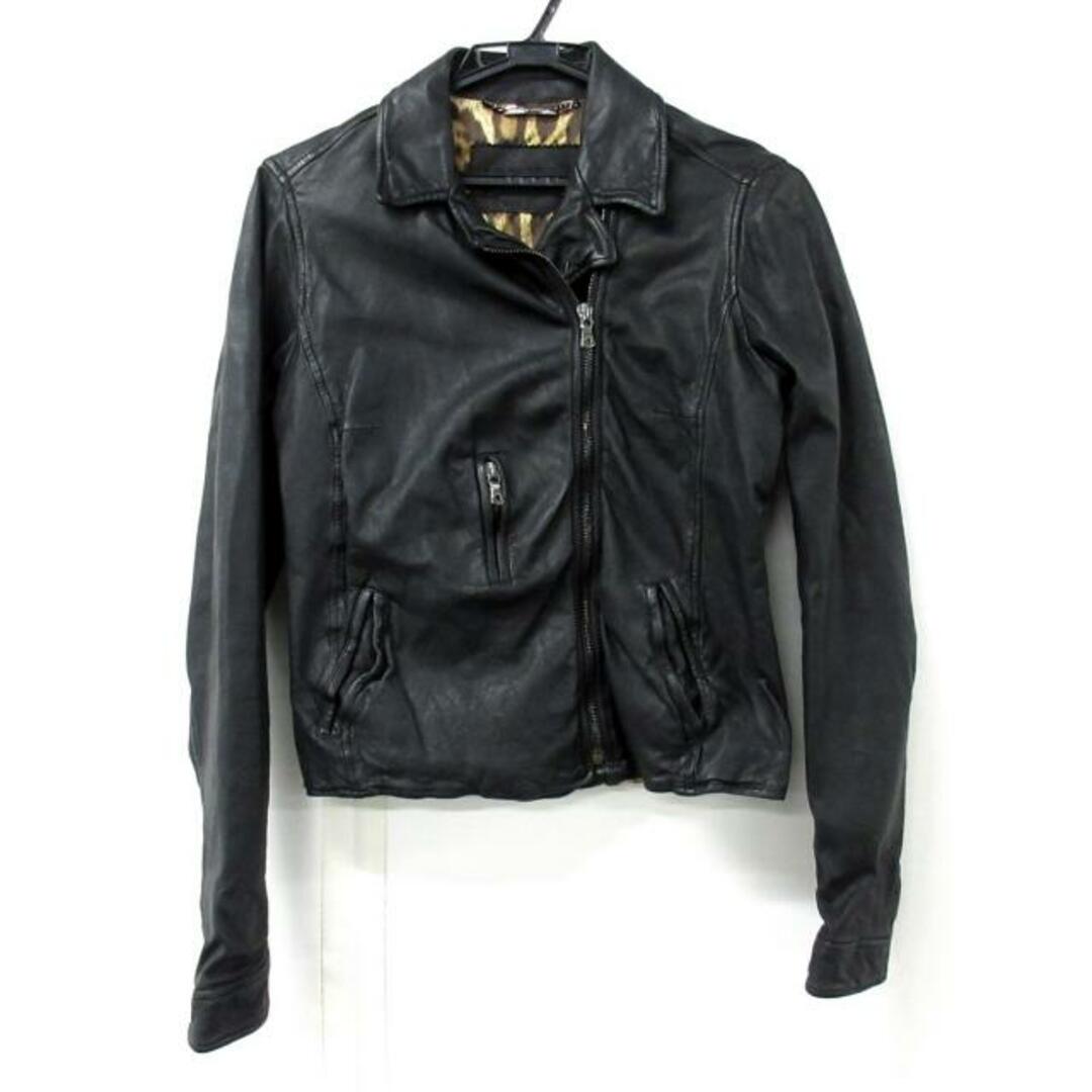 DOLCE&GABBANA(ドルチェアンドガッバーナ) ライダースジャケット サイズ36 S レディース美品 - 黒 長袖/冬
