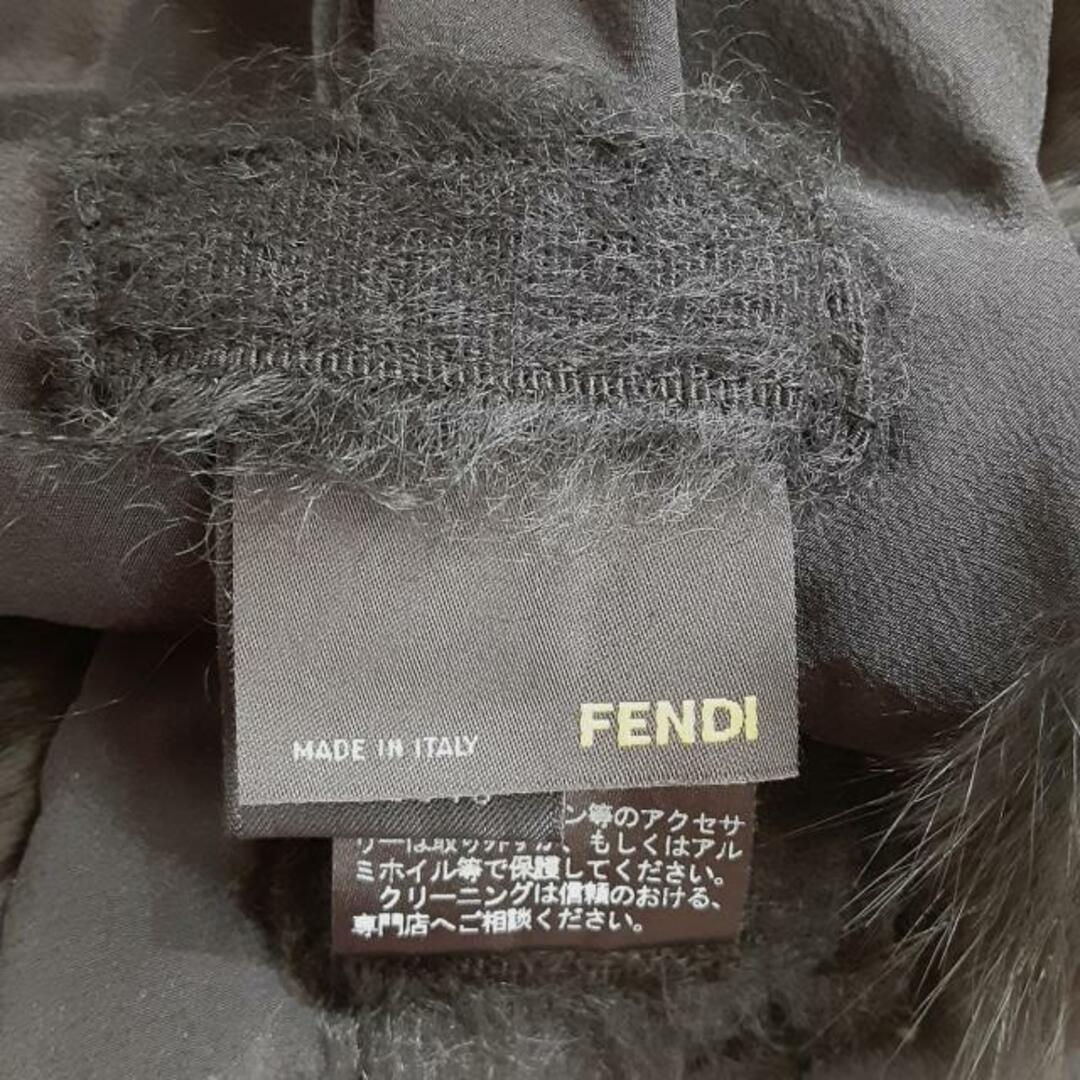 FENDI(フェンディ)のFENDI(フェンディ) マフラー美品  - 黒 ティペット ファー×シルク レディースのファッション小物(マフラー/ショール)の商品写真