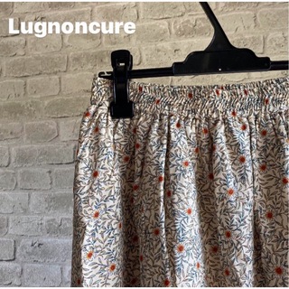 ルノンキュール(Lugnoncure)のLugnoncure プリントギャザースカート(ロングスカート)
