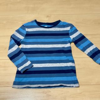 エイチアンドエム(H&M)のH&M キッズ長袖Tシャツ　ボーダー　青　サイズ110(Tシャツ/カットソー)