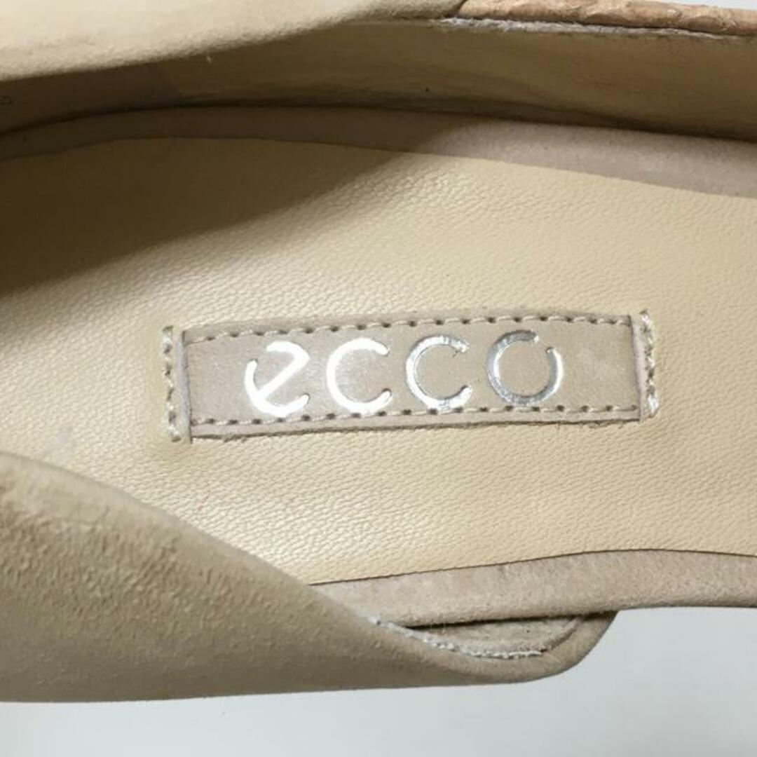 ECHO(エコー)のECCO(エコー) パンプス 35 レディース - ベージュ×ライトブラウン 型押し加工 レザー レディースの靴/シューズ(ハイヒール/パンプス)の商品写真