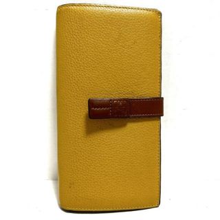 ロエベ(LOEWE)のLOEWE(ロエベ) 長財布 - イエロー×ブラウン カーフスキン	(財布)