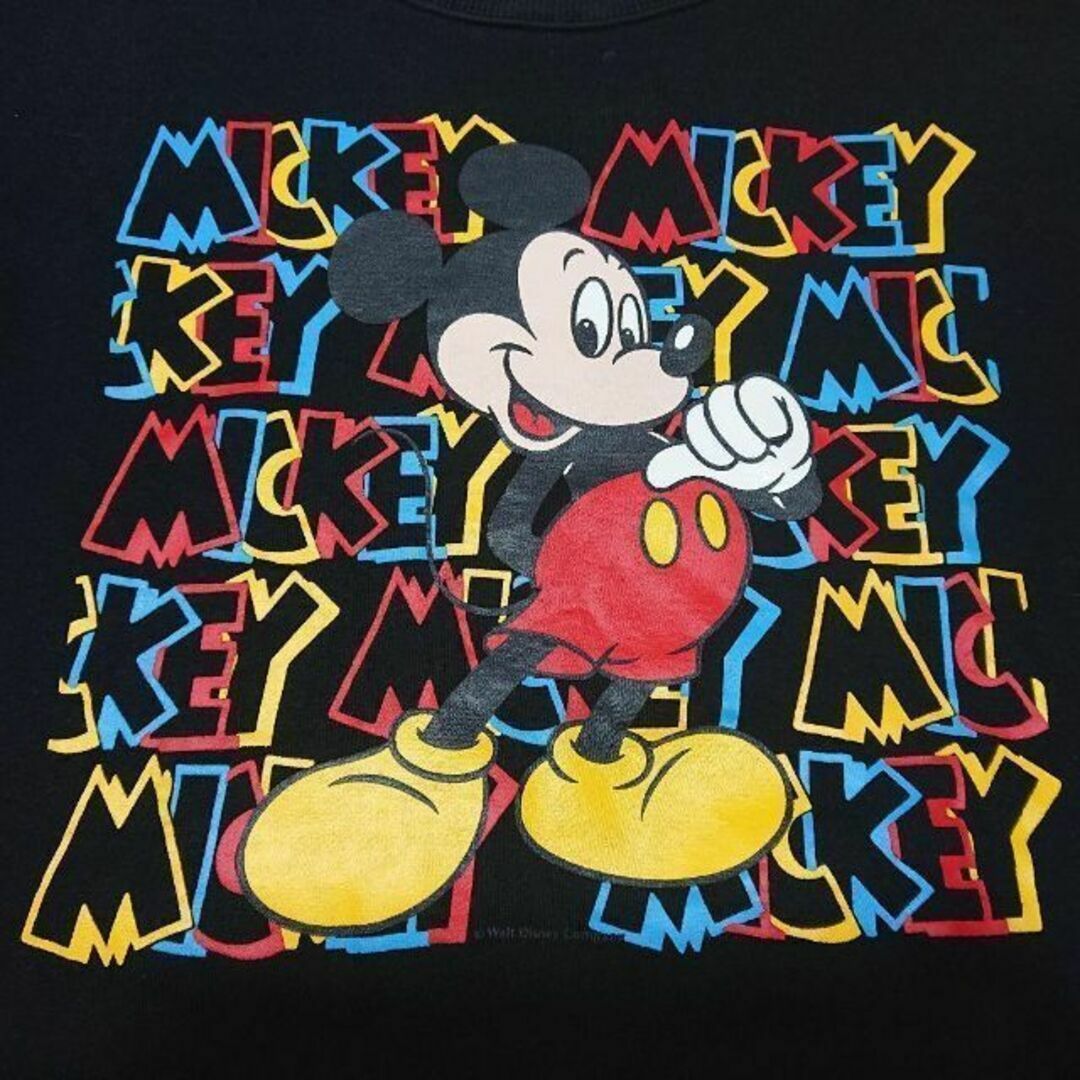Disney(ディズニー)のMickey Family 両面 ビッグプリント スウェットトレーナー 古着 メンズのトップス(スウェット)の商品写真