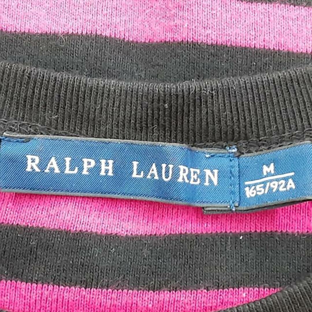 Ralph Lauren(ラルフローレン)のRalphLauren(ラルフローレン) 長袖セーター サイズM レディース美品  - ピンク×黒×ライトブルー クルーネック/ボーダー レディースのトップス(ニット/セーター)の商品写真