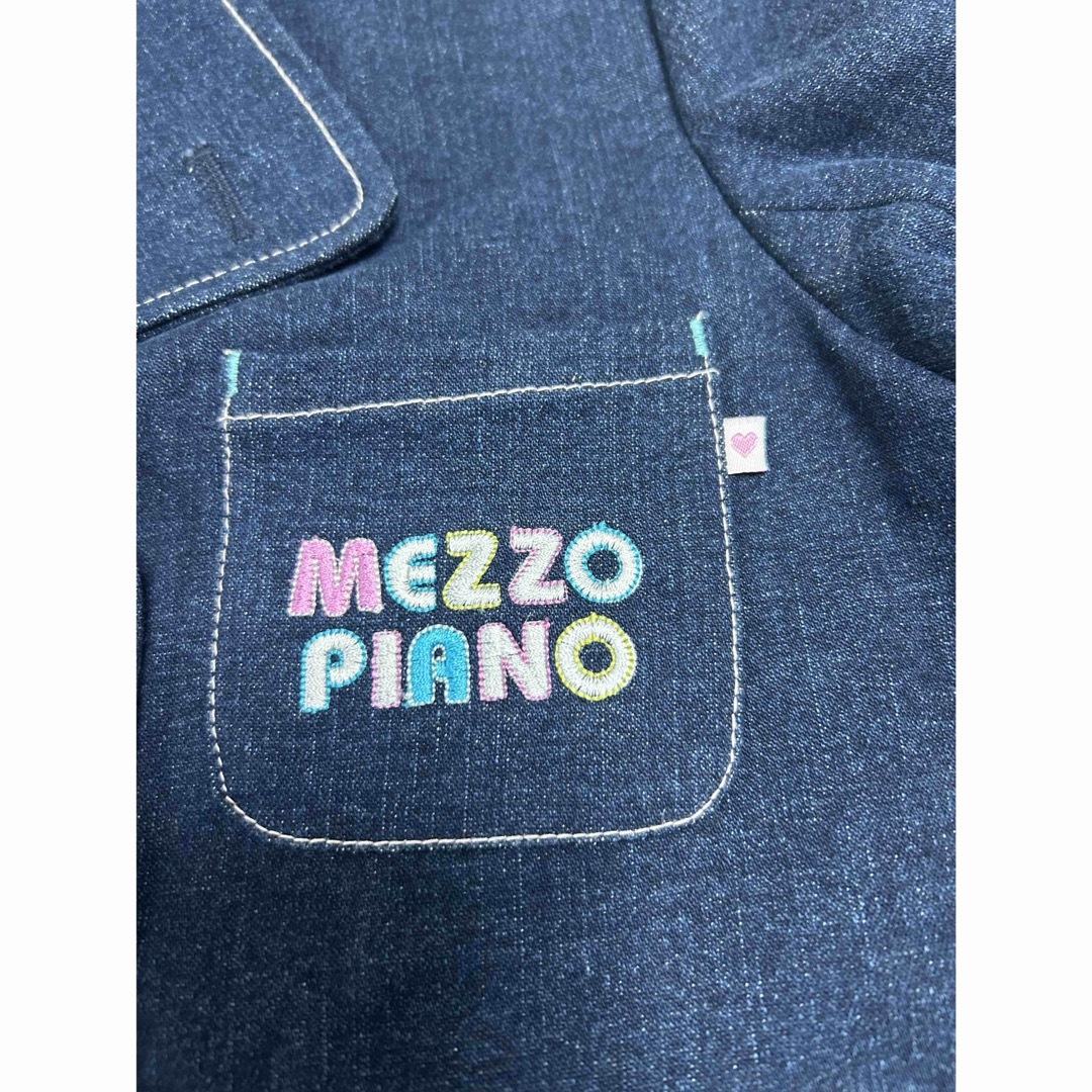 mezzo piano(メゾピアノ)の美品！mezzo piano/メゾピアノ　デニムジャケット　150 キッズ/ベビー/マタニティのキッズ服女の子用(90cm~)(ジャケット/上着)の商品写真