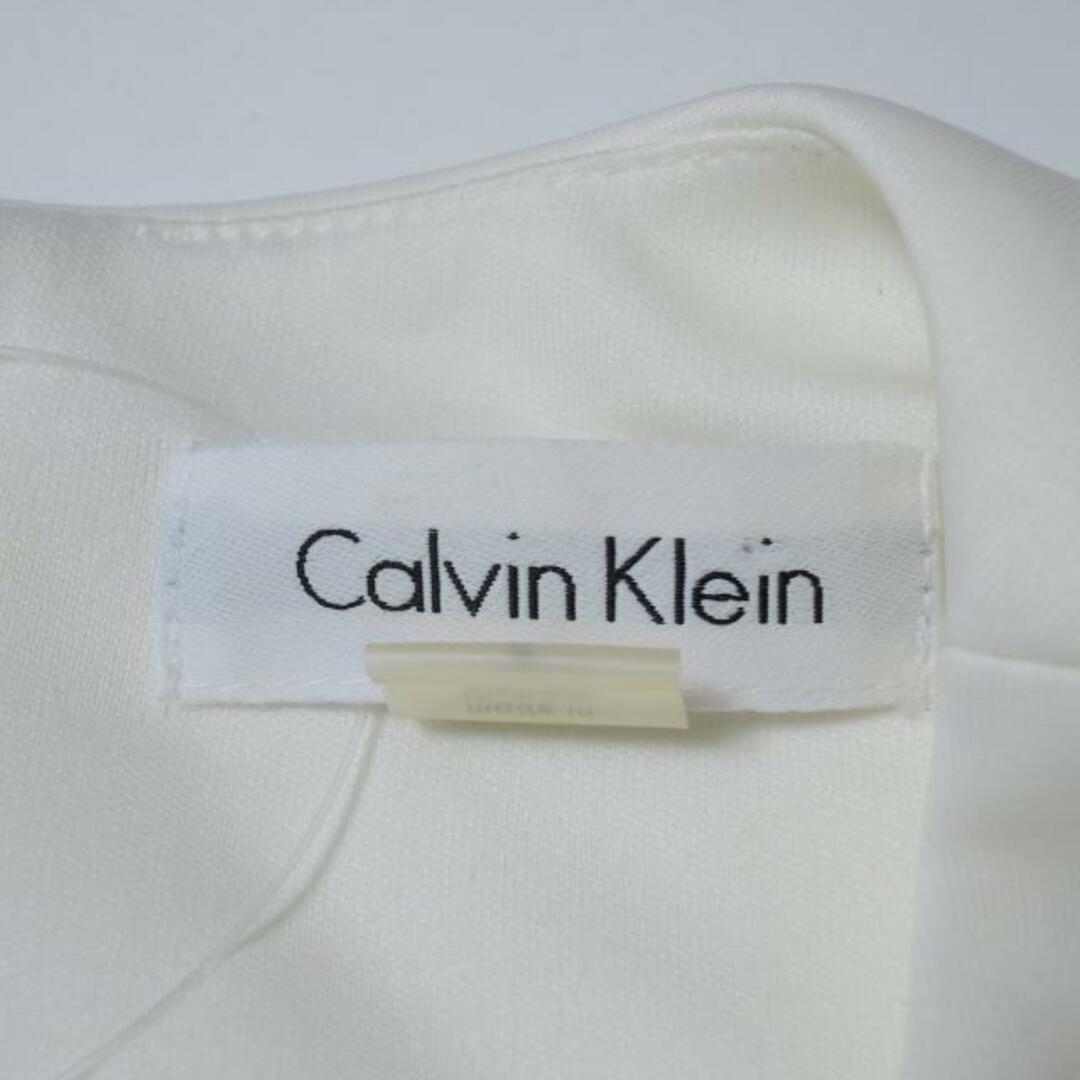 Calvin Klein(カルバンクライン)のCalvinKlein(カルバンクライン) ワンピース サイズ8 M レディース - 白×パープル×ベージュ ノースリーブ/ひざ丈 レディースのワンピース(その他)の商品写真