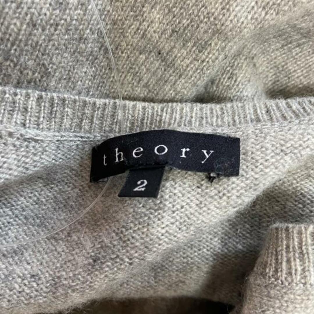 theory(セオリー)のtheory(セオリー) 長袖セーター サイズ2 S レディース - グレー Vネック/カシミヤ レディースのトップス(ニット/セーター)の商品写真