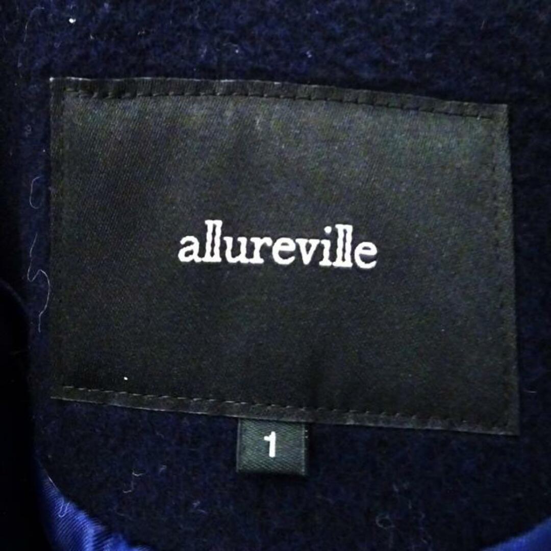 allureville(アルアバイル)のallureville(アルアバイル) コート サイズ1 S レディース美品  - ダークネイビー 長袖/ショート丈/秋/冬 レディースのジャケット/アウター(その他)の商品写真