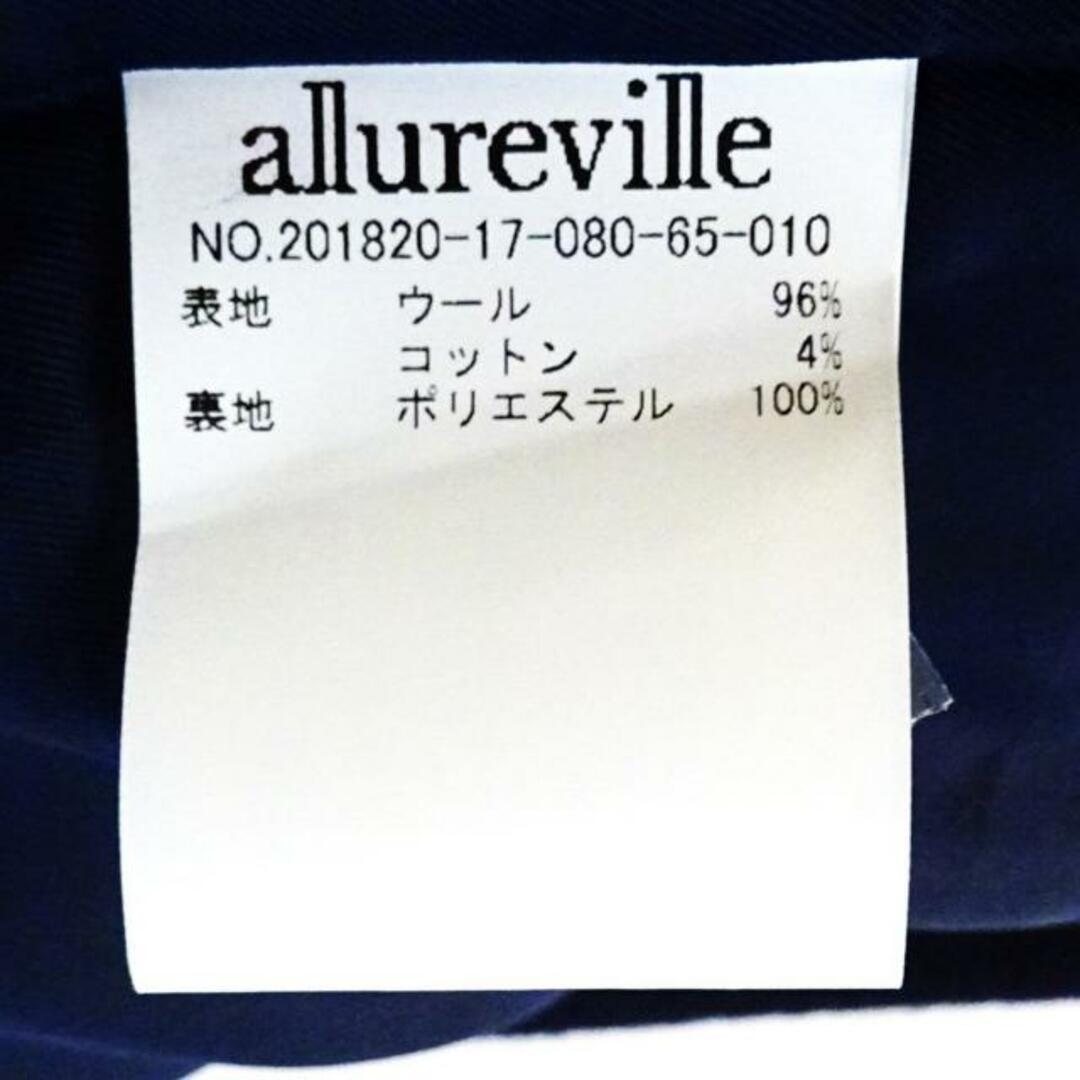 allureville(アルアバイル)のallureville(アルアバイル) コート サイズ1 S レディース美品  - ダークネイビー 長袖/ショート丈/秋/冬 レディースのジャケット/アウター(その他)の商品写真