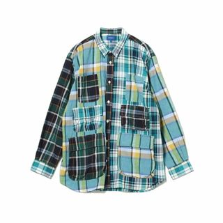 ビームス(BEAMS)の【BLUE_CHK】BEAMS / マルチポケット マドラスチェック ボタンダウンシャツ(その他)