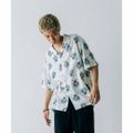 【WHITE_/_BLUE】【XL】VAPORIZE / Short Sleeve Shirt