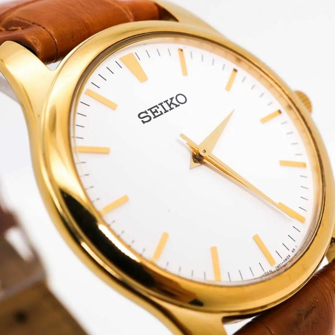 SEIKO(セイコー)の《人気》SEIKO 腕時計 ホワイト レザー メンズ クォーツ メンズ s メンズの時計(腕時計(アナログ))の商品写真