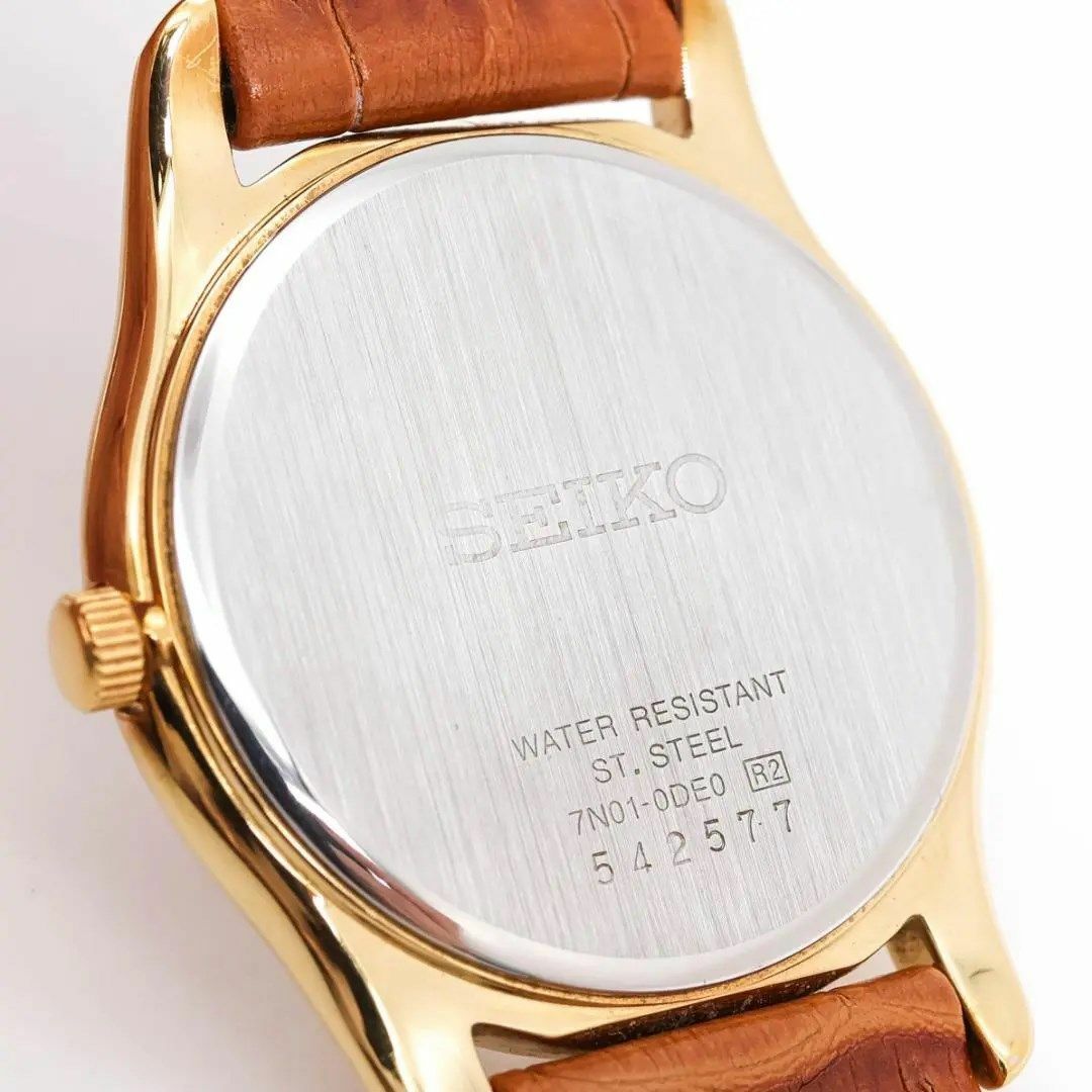 SEIKO(セイコー)の《人気》SEIKO 腕時計 ホワイト レザー メンズ クォーツ メンズ s メンズの時計(腕時計(アナログ))の商品写真