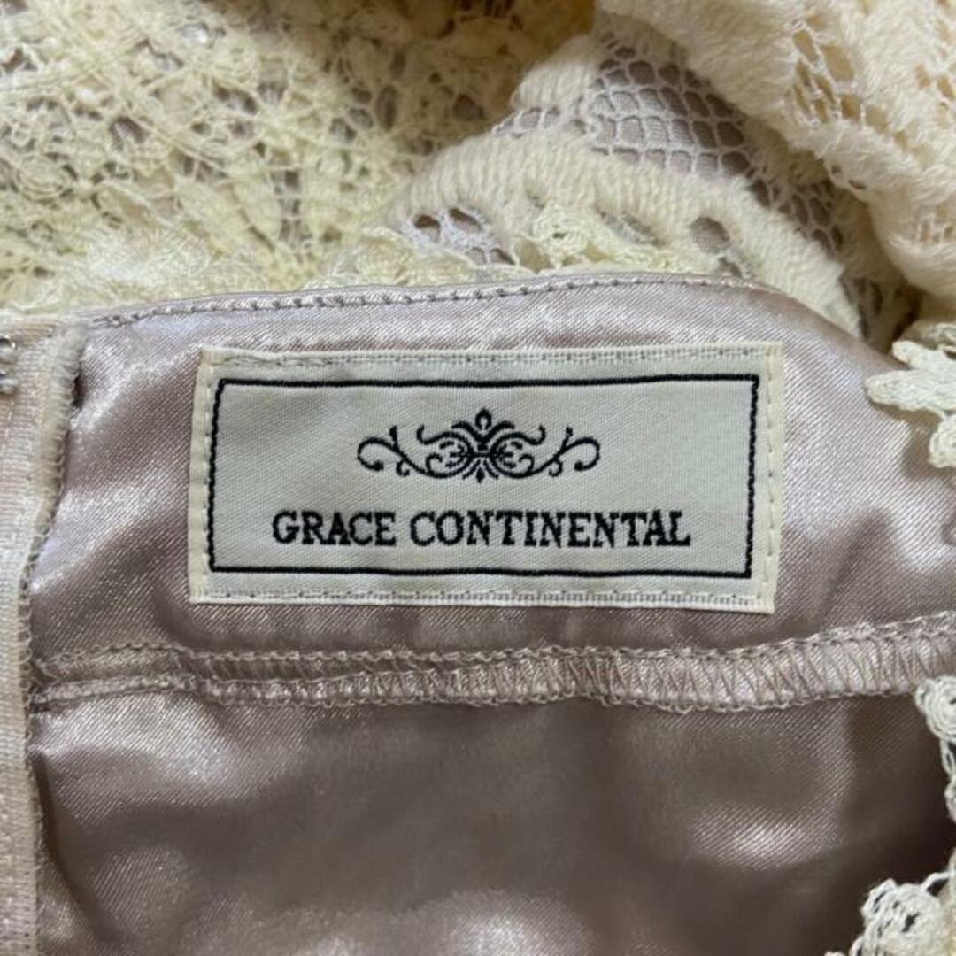 GRACE CONTINENTAL(グレースコンチネンタル)のGRACE CONTINENTAL(グレースコンチネンタル) ワンピース サイズ36 S レディース - アイボリー 七分袖/ひざ丈/レース レディースのワンピース(その他)の商品写真