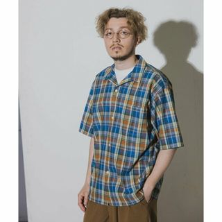 ビームス(BEAMS)の【ORANGE】BEAMS / ルーズフィット チェック オープンカラーシャツ(その他)