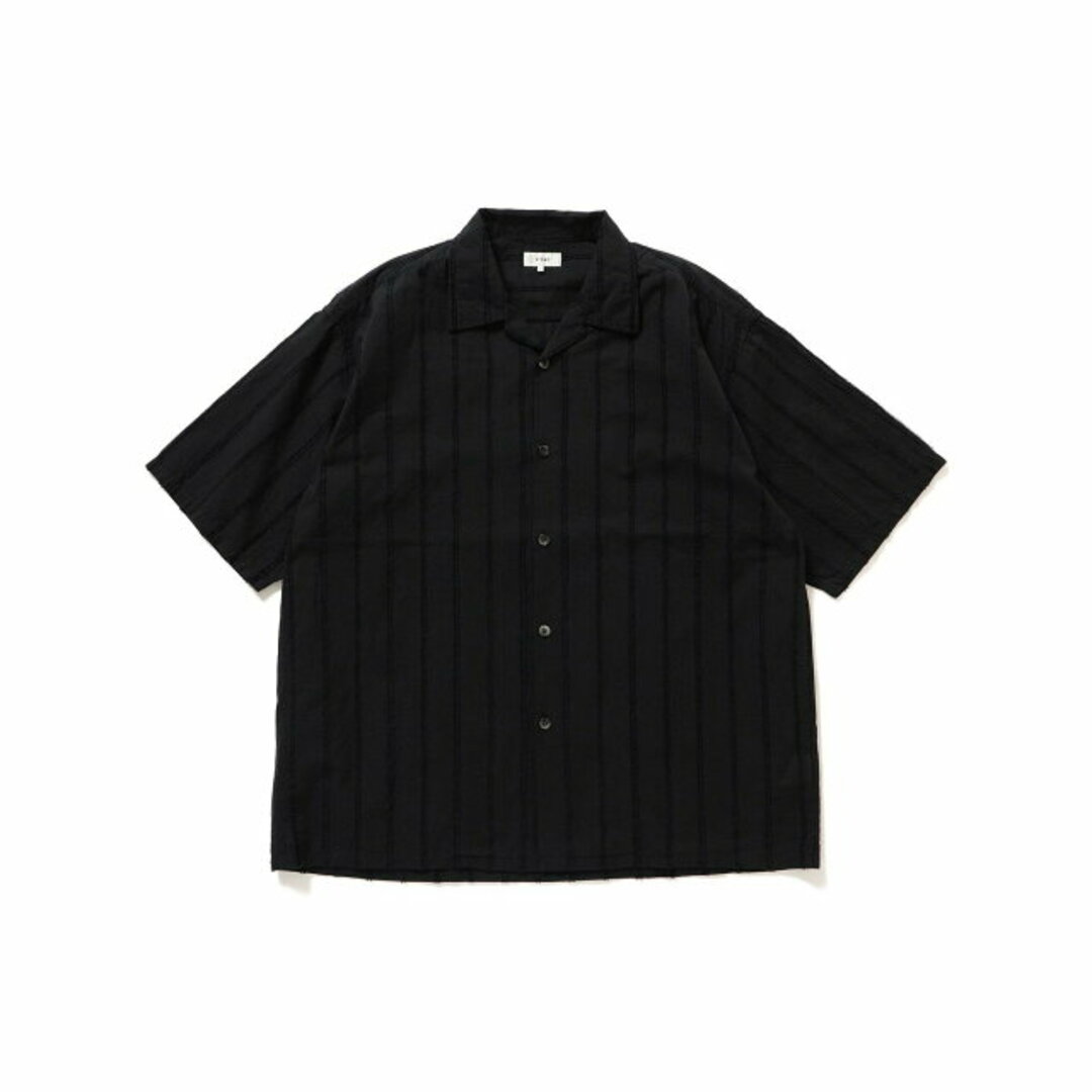 BEAMS(ビームス)の【BLACK】BEAMS / ルーズフィット ストライプ オープンカラーシャツ その他のその他(その他)の商品写真