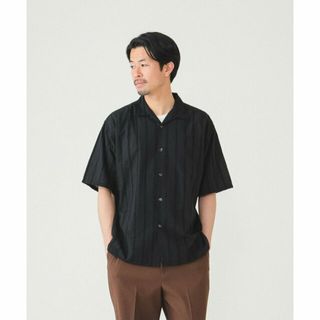 ビームス(BEAMS)の【BLACK】BEAMS / ルーズフィット ストライプ オープンカラーシャツ(その他)