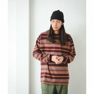 ビームス(BEAMS)の【WINE】BEAMS / マルチボーダー クルーネック Tシャツ(その他)