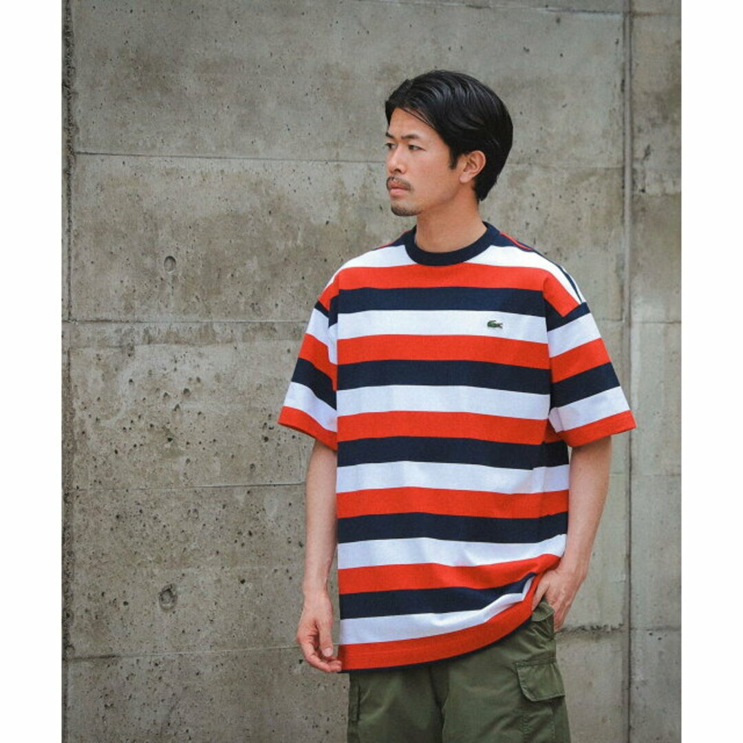 BEAMS(ビームス)の【NAVYxWHTxRED】LACOSTE for BEAMS / 別注 ボーダー Tシャツ その他のその他(その他)の商品写真