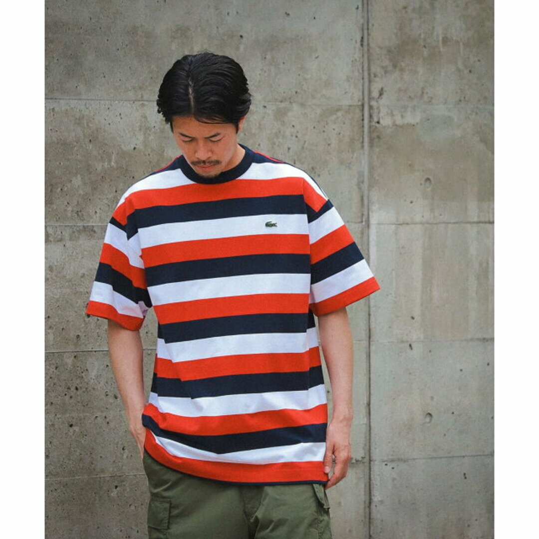 BEAMS(ビームス)の【NAVYxWHTxRED】LACOSTE for BEAMS / 別注 ボーダー Tシャツ その他のその他(その他)の商品写真