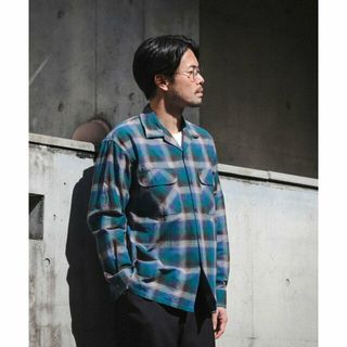 ビームス(BEAMS)の【BLUE】BEAMS / オンブレチェック ルーズフィット オープンカラーシャツ(その他)