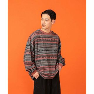 ビームス(BEAMS)の【BROWN】BEAMS / スラブ プリント ロングスリーブ Tシャツ(その他)