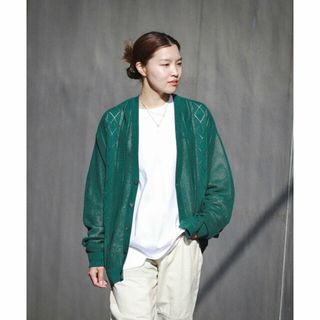 ビームス(BEAMS)の【GREEN】BEAMS / 12ゲージ メッシュ カーディガン(その他)