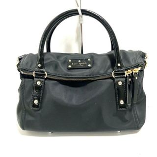 ケイトスペードニューヨーク(kate spade new york)のKate spade(ケイトスペード) ハンドバッグ スモール レスリー PXRU3225 黒 ナイロン×エナメル（レザー）(ハンドバッグ)