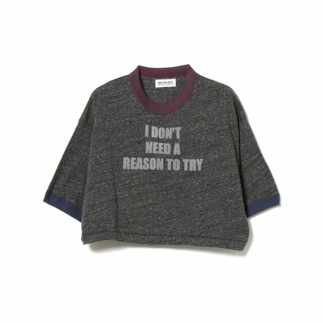 BEAMS BOY(ビームスボーイ)の【CHARCOAL.G】BEAMS BOY / プリント リンガー Tシャツ レディースのトップス(カットソー(長袖/七分))の商品写真