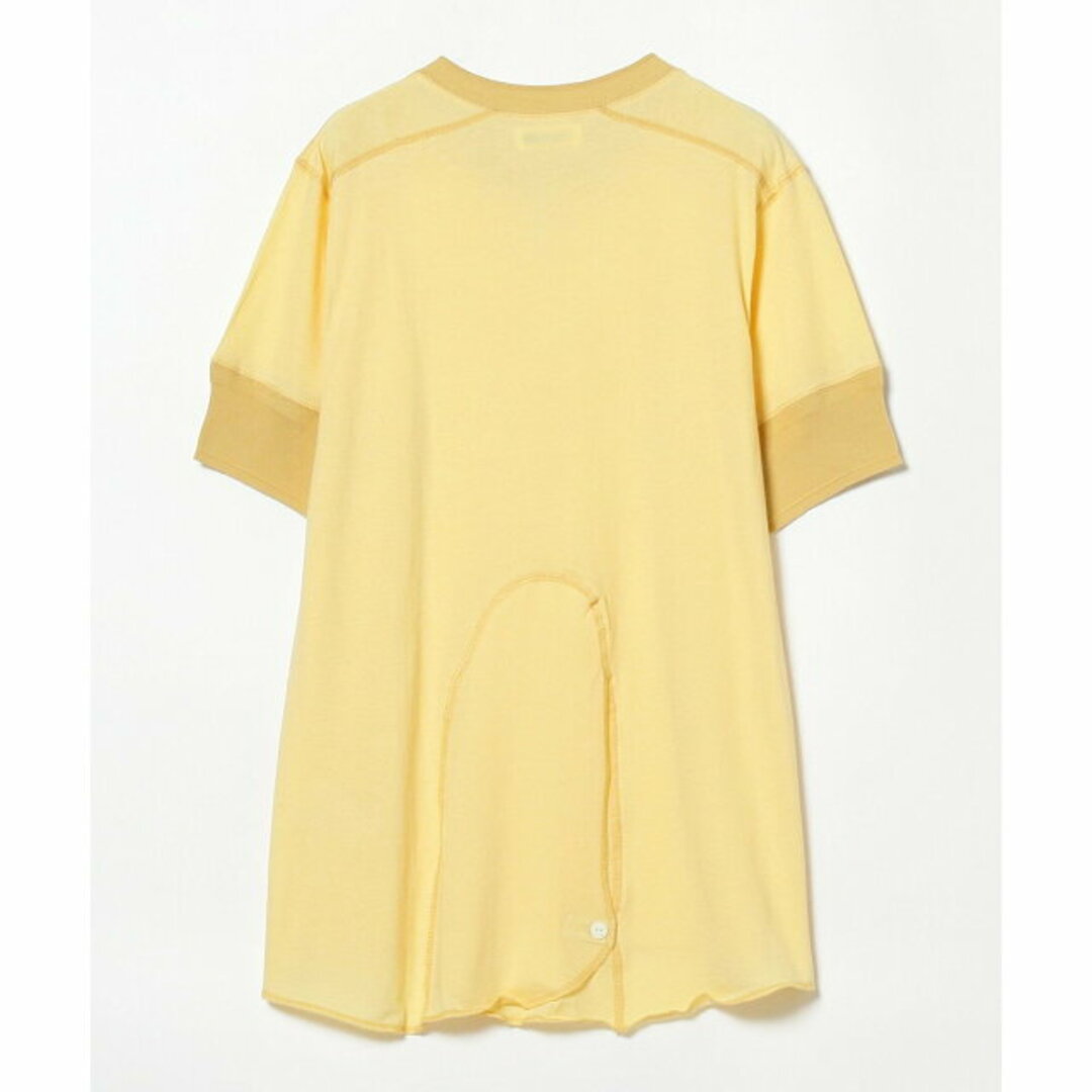 BEAMS BOY(ビームスボーイ)の【LT.YELLOW】BEAMS BOY / バックディテール 1ボタン ヘンリーネック Tシャツ レディースのトップス(カットソー(長袖/七分))の商品写真