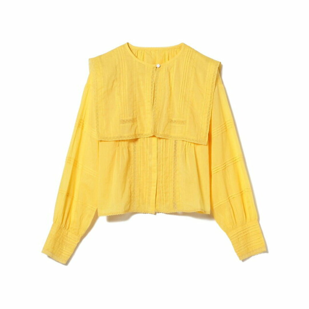 BEAMS BOY(ビームスボーイ)の【YELLOW】BEAMS BOY / ヴィンテージ レース デタッチカラー ロングスリーブ 23SS レディースのトップス(シャツ/ブラウス(長袖/七分))の商品写真