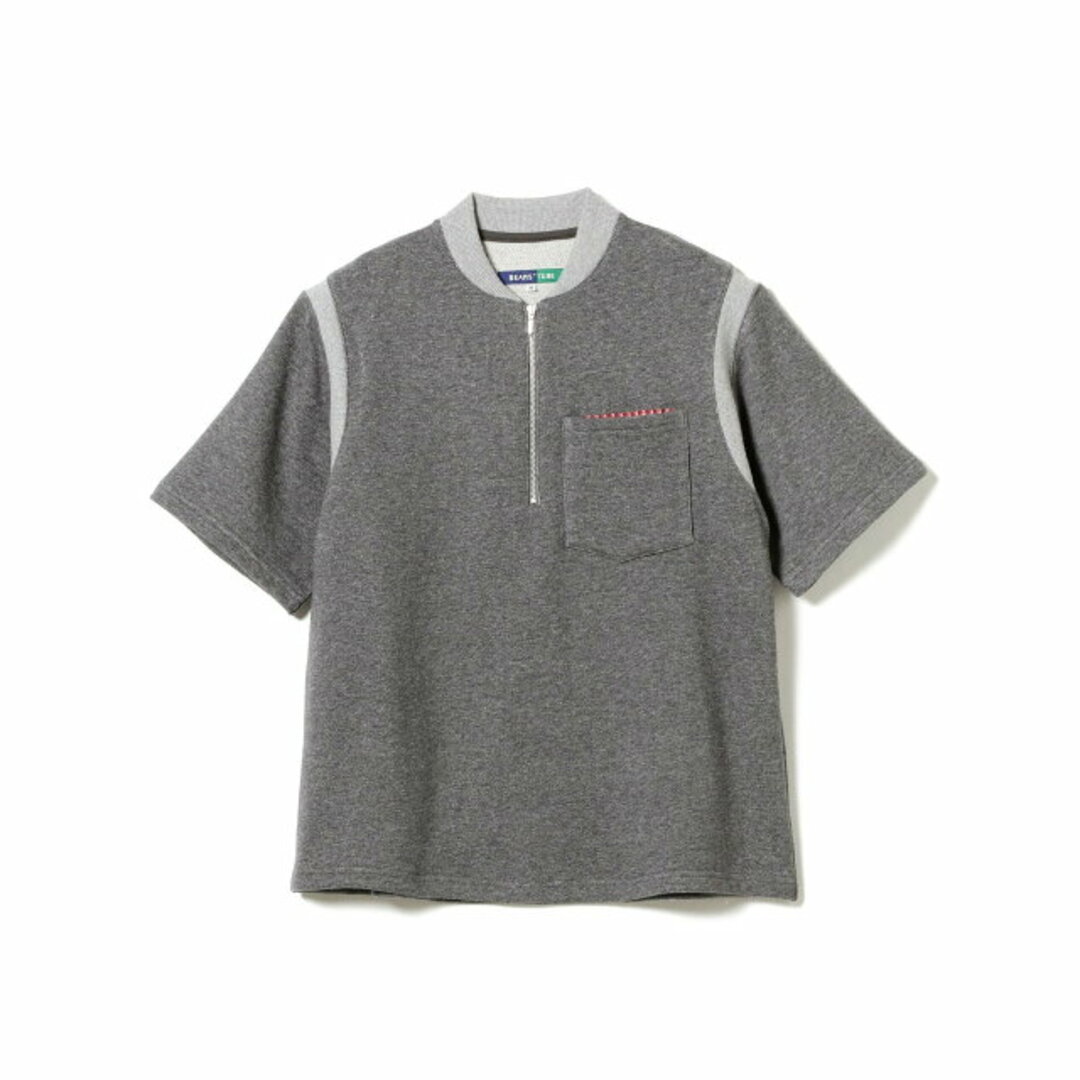 BEAMS PLUS(ビームスプラス)の【GRAY】TUBE * BEAMS PLUS / 別注 Half Zip Short Sleeve Sweat メンズのトップス(スウェット)の商品写真