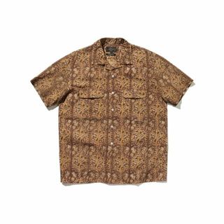 ビームスプラス(BEAMS PLUS)の【BROWN】BEAMS PLUS / インディアン ブロックプリント ショートスリーブ オープンカラー シャツ(その他)