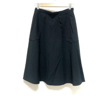 レッドヴァレンティノ(RED VALENTINO)のRED VALENTINO(レッドバレンチノ) スカート サイズ38 M レディース美品  - 黒 ひざ丈(その他)