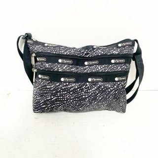 レスポートサック(LeSportsac)のLESPORTSAC(レスポートサック) ショルダーバッグ - 黒×白 ドット柄 レスポナイロン(ショルダーバッグ)