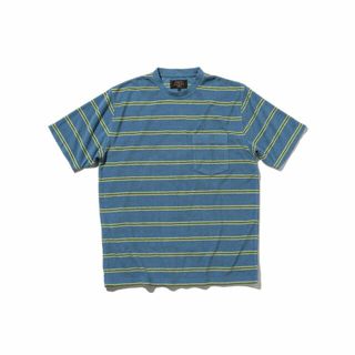 ビームスプラス(BEAMS PLUS)の【BLUE】BEAMS PLUS / パイル ホリゾンタルストライプ ポケット Tシャツ(その他)