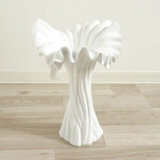 造花用フラワーベース フリル ホワイト(花瓶)