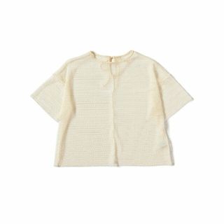 レイビームス(Ray BEAMS)の【WHITE】Ray BEAMS / ミックス メッシュ バックリボン Tシャツ(カットソー(長袖/七分))