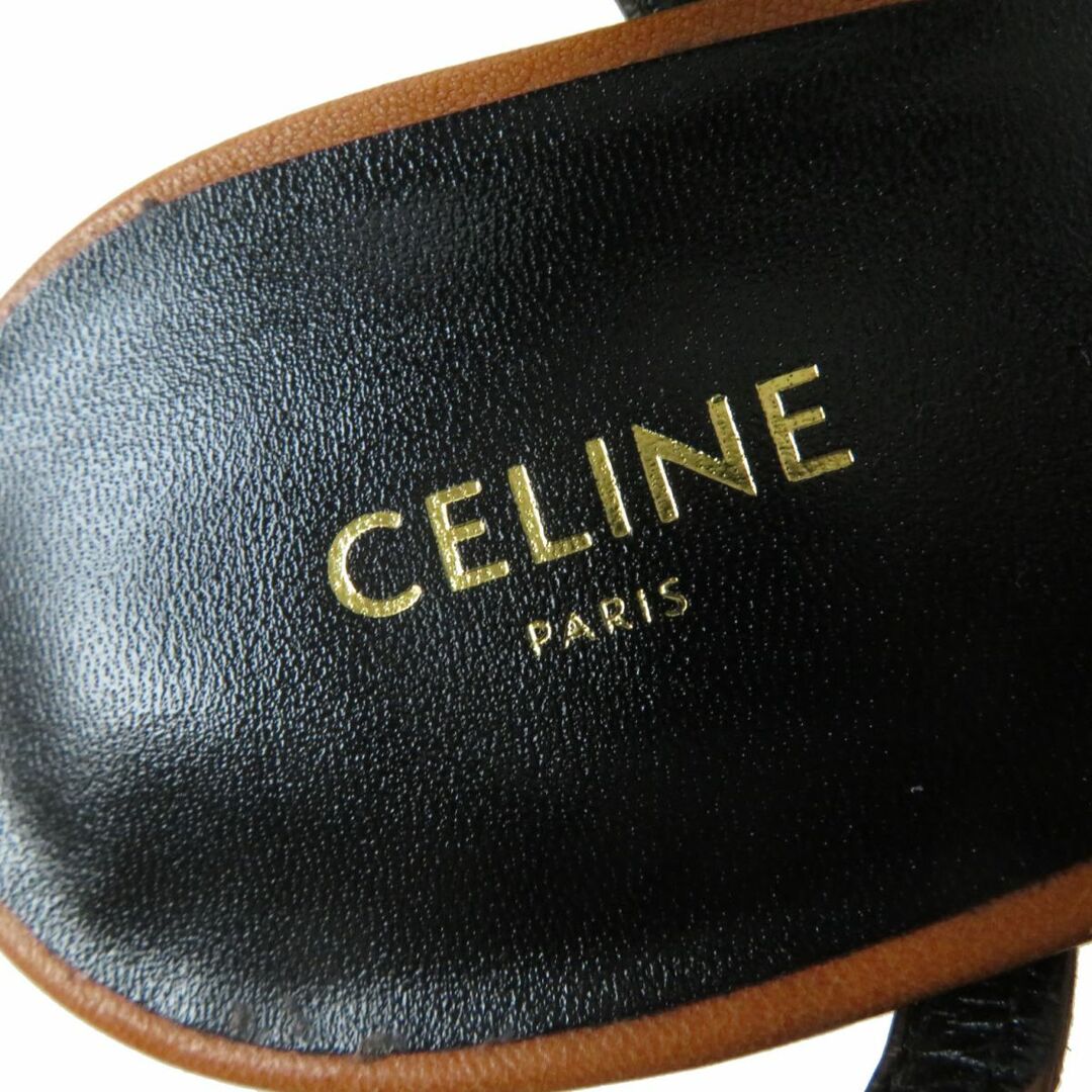 celine(セリーヌ)の極美品◎イタリア製 CELINE セリーヌ レディース レザー ストラップ サンダル キャメル サイズ35.5 保管袋付き エレガント♪ レディースの靴/シューズ(サンダル)の商品写真