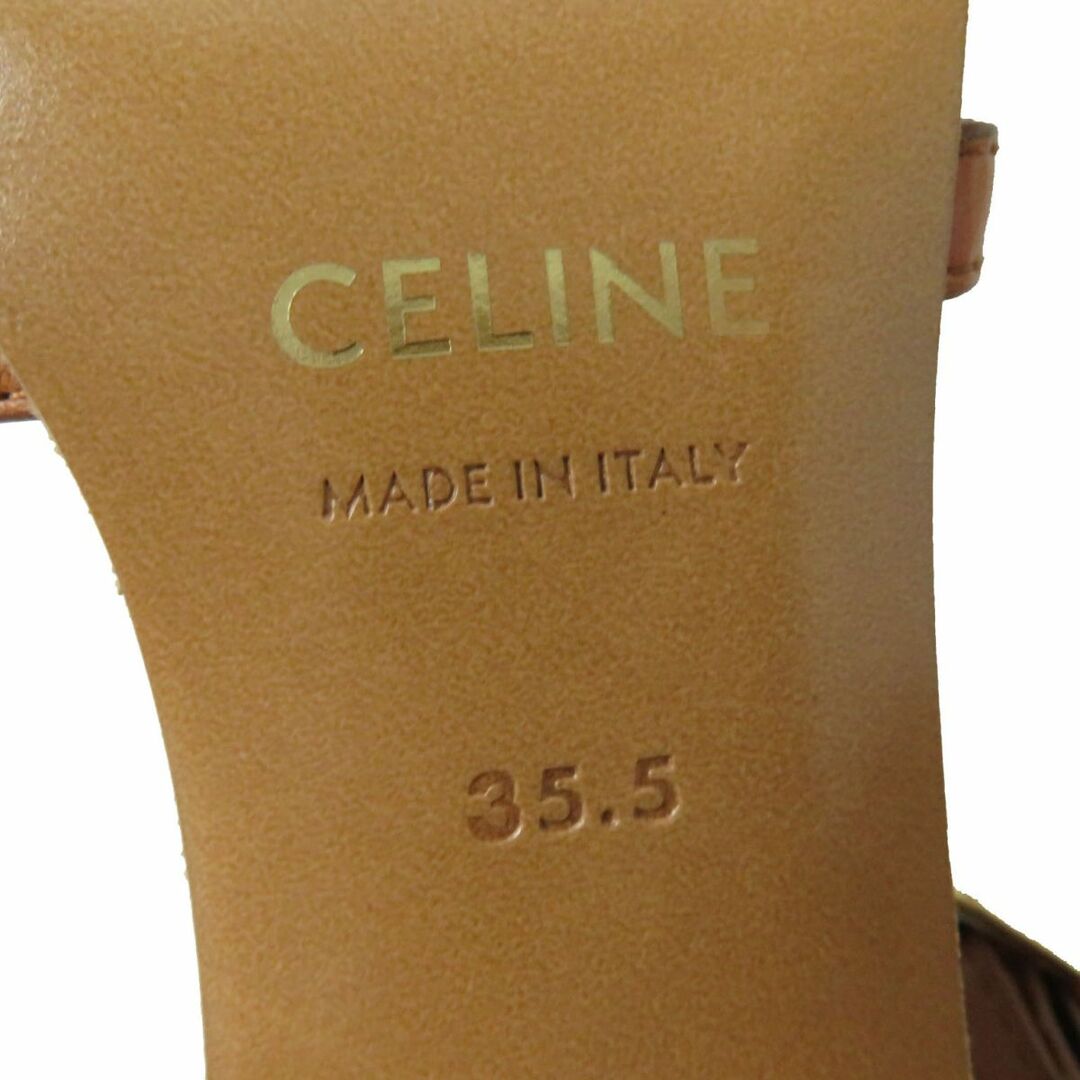 celine(セリーヌ)の極美品◎イタリア製 CELINE セリーヌ レディース レザー ストラップ サンダル キャメル サイズ35.5 保管袋付き エレガント♪ レディースの靴/シューズ(サンダル)の商品写真