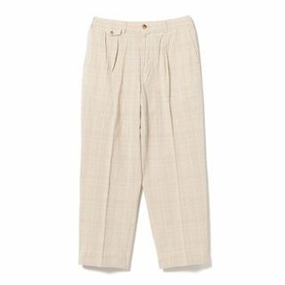 ビームスプラス(BEAMS PLUS)の【NATURAL】BEAMS PLUS / 2プリーツ コットン ウール リネン チェック ワイドトラウザーズ(その他)