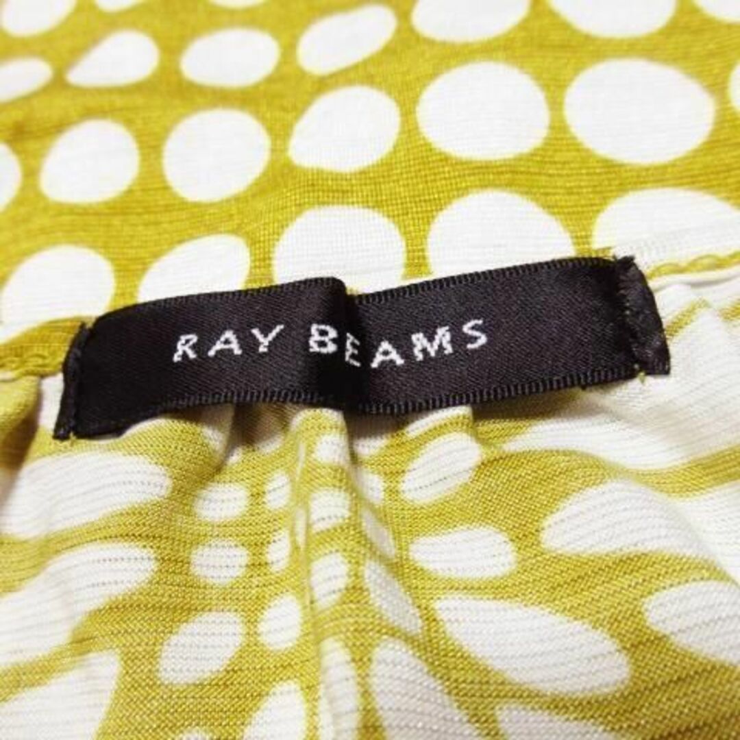 Ray BEAMS(レイビームス)のレイビームス ハイストレッチツヤドットカットソー F 黄 230530CK23A レディースのトップス(カットソー(半袖/袖なし))の商品写真