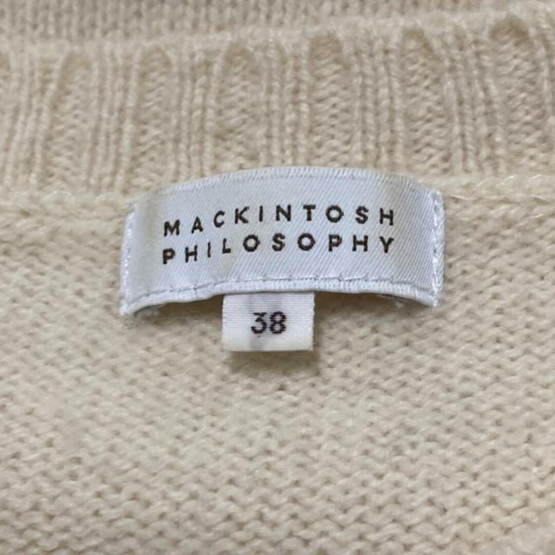 MACKINTOSH PHILOSOPHY(マッキントッシュフィロソフィー)のMACKINTOSH PHILOSOPHY(マッキントッシュフィロソフィー) 長袖セーター サイズ38 L レディース - アイボリー Vネック レディースのトップス(ニット/セーター)の商品写真