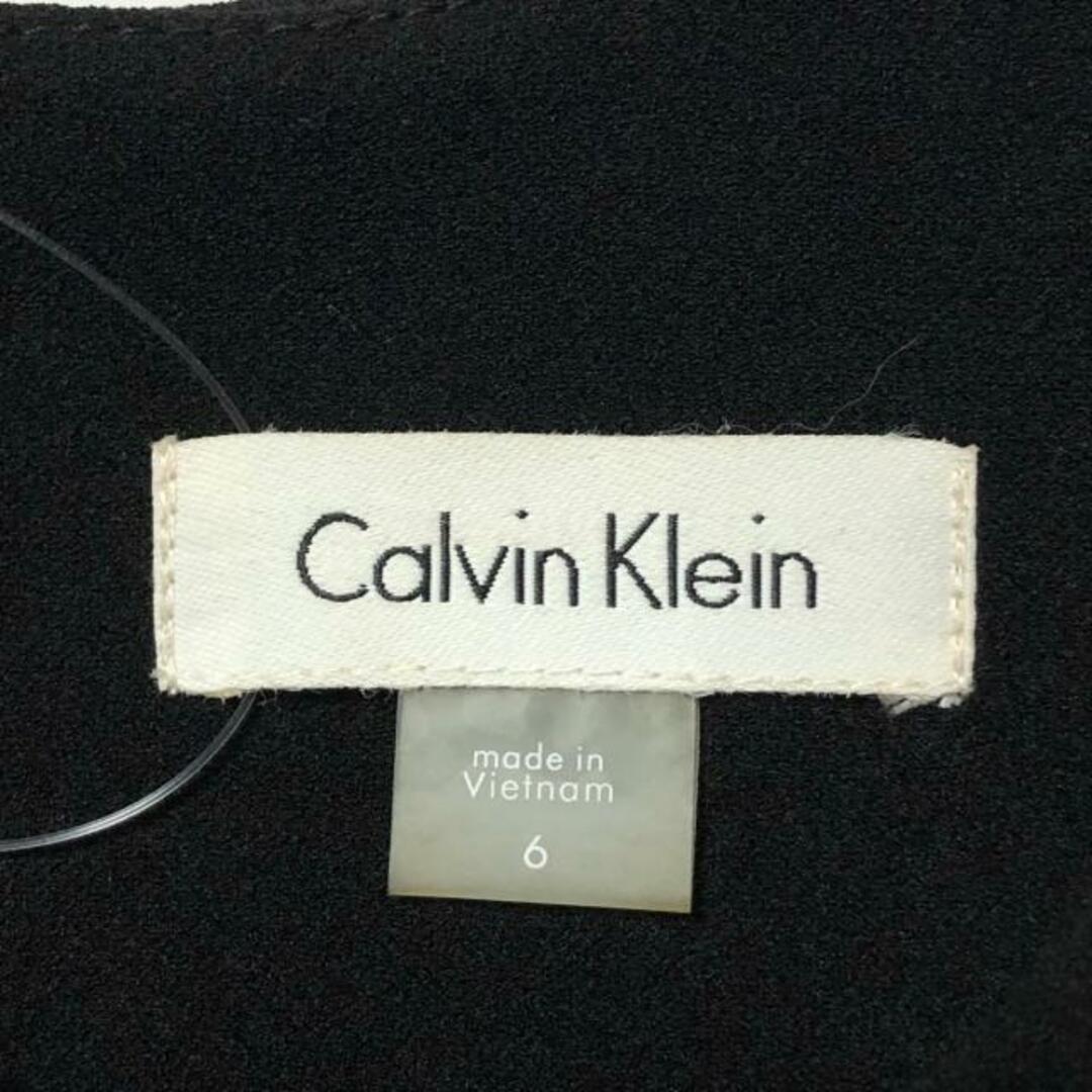 Calvin Klein(カルバンクライン)のCalvinKlein(カルバンクライン) ワンピース サイズ6 M レディース - 黒 ノースリーブ/ひざ丈 レディースのワンピース(その他)の商品写真