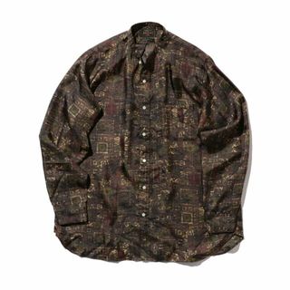 ビームスプラス(BEAMS PLUS)の【BROWN】BEAMS PLUS / シルク バティック プリント バンドカラーシャツ クラシックフィット(その他)