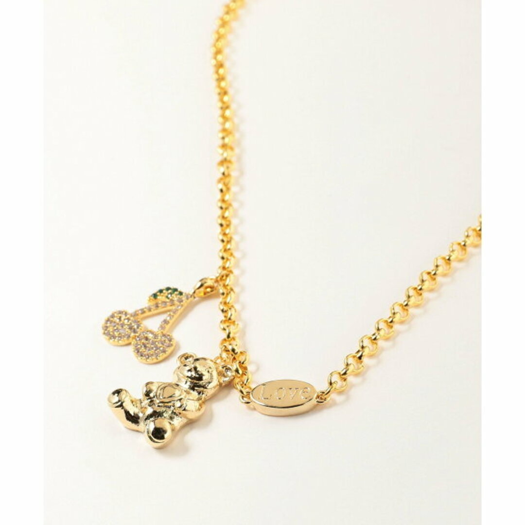 Ray BEAMS(レイビームス)の【GOLD】LOTUS PINK / Cherry Teddy ネックレス レディースのアクセサリー(ネックレス)の商品写真